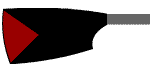 Blade of Great Marlow School Boat Club: Black with Red Triangle at Tip