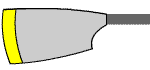 Blade of Fulham Reach Boat Club: Grey with Gold Tip