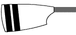Blade of Tyne Amateur Rowing Club: White with Two Black Stripes