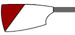 Blade of Bradford Grammar School Boat Club: White & Maroon Divided Diagonally