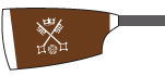 Blade of St Peter's School Boat Club: Chocolate with Cross Keys Logo