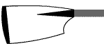 Blade of St Paul's School Boat Club: White Face with Black Spear & Tip,Black Back with White Tip