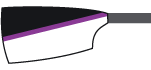 Blade of Harrodian Boat Club: Black, Purple and white (Diagonal slant - split Black/White with singular purple stripe down middle