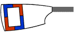 Blade of Pangbourne College Boat Club: White with Devitt Flag