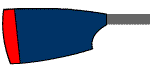 Blade of King's College School Boat Club: Navy Blue & Red