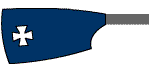 Blade of Royal Shrewsbury School Boat Club: Dark Blue with a White Maltese Cross