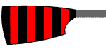 Blade of Magdalen College School Boat Club: Black & Red Bands