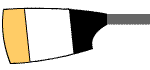 Blade of Oratory School Boat Club: White, Gold & Black