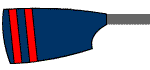 Blade of Tiffin School Boat Club: Dark Blue with Two Red Bands
