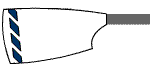 Blade of King's School Canterbury, The, Boat Club: Plain, A Band of Dark Blue & White Diagonal Stripes