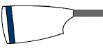 Blade of Shoreham Rowing Club: White with Blue Bar