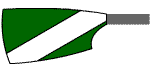 Blade of City of Bristol Rowing Club: Green & White Separated Diagonally