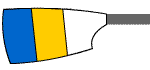Blade of Warrington Rowing Club: Primrose, White & Royal Blue