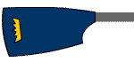 Blade of Royal Grammar School Worcester Boat Club: Royal Blue with Gold Crown