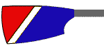 Blade of Chester le Street Amateur Rowing Club: Red, Royal Blue with a White Diagonal Stripe