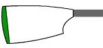 Blade of Trentham Boat Club: White with Green Tip